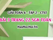 Giải bài 3 trang 22 Toán 6 Tập 2 SGK Chân trời sáng tạo